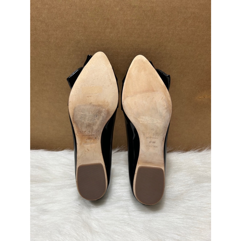 Kate Spade New York Patent Leather Nancy Flats Black Women Size 6.5 - Picture 6 of 7